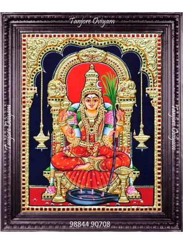 Divine Kamatchi Amman Tanjore Painting 